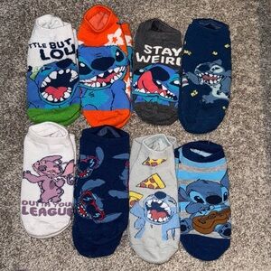 Disney Stitch Kids Character Socks Set of 8